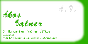 akos valner business card